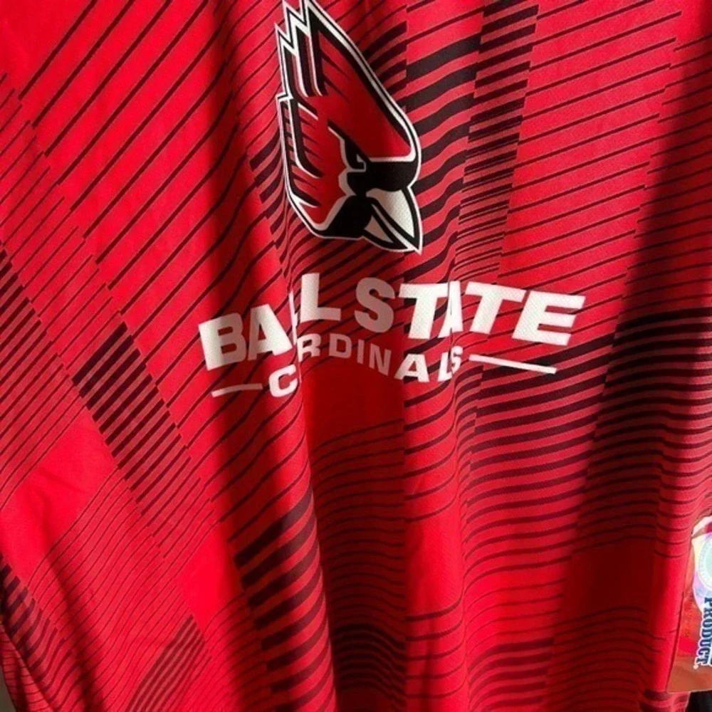 Ball State Cardinals‎ Shirt Mens 2XL Red White Graphic T-Shirtr